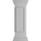 Ekena Millwork 12"W x 40"H End Newel Post with Panel, Peaked Capital & Base Trim (Installation kit included) NWL12X40EPP0B0 - alternate 6